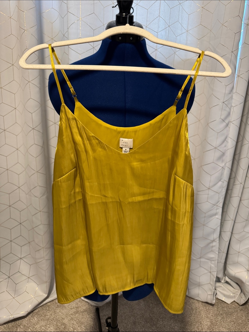 Silky gold Spaghetti Strap Cami Top